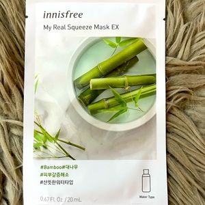 Innisfree sheet masks - 1 rose and 1 bamboo